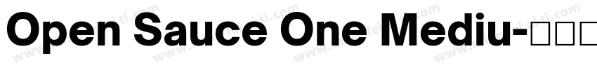 Open Sauce One Mediu字体转换